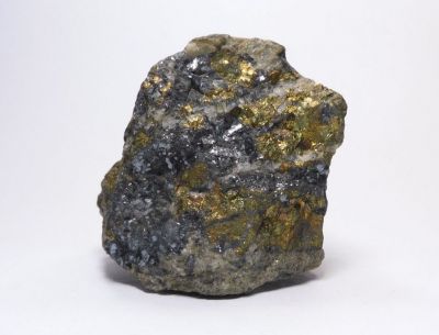 Chalkopyrit, hematit - Freiberg, Sasko, Německo Chalkopyrit, hematit - Freiberg, Sasko, Německo